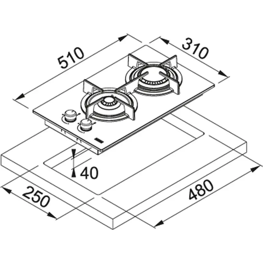 Фото Варильна поверхня газова Franke FHCR 302 2G HE BK C (106.0374.278)