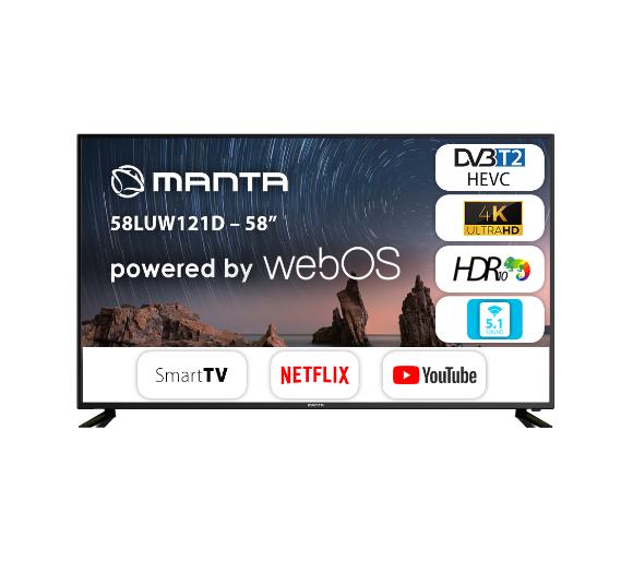 telewizor LED Manta 58LUW121D DVB-T2/HEVC