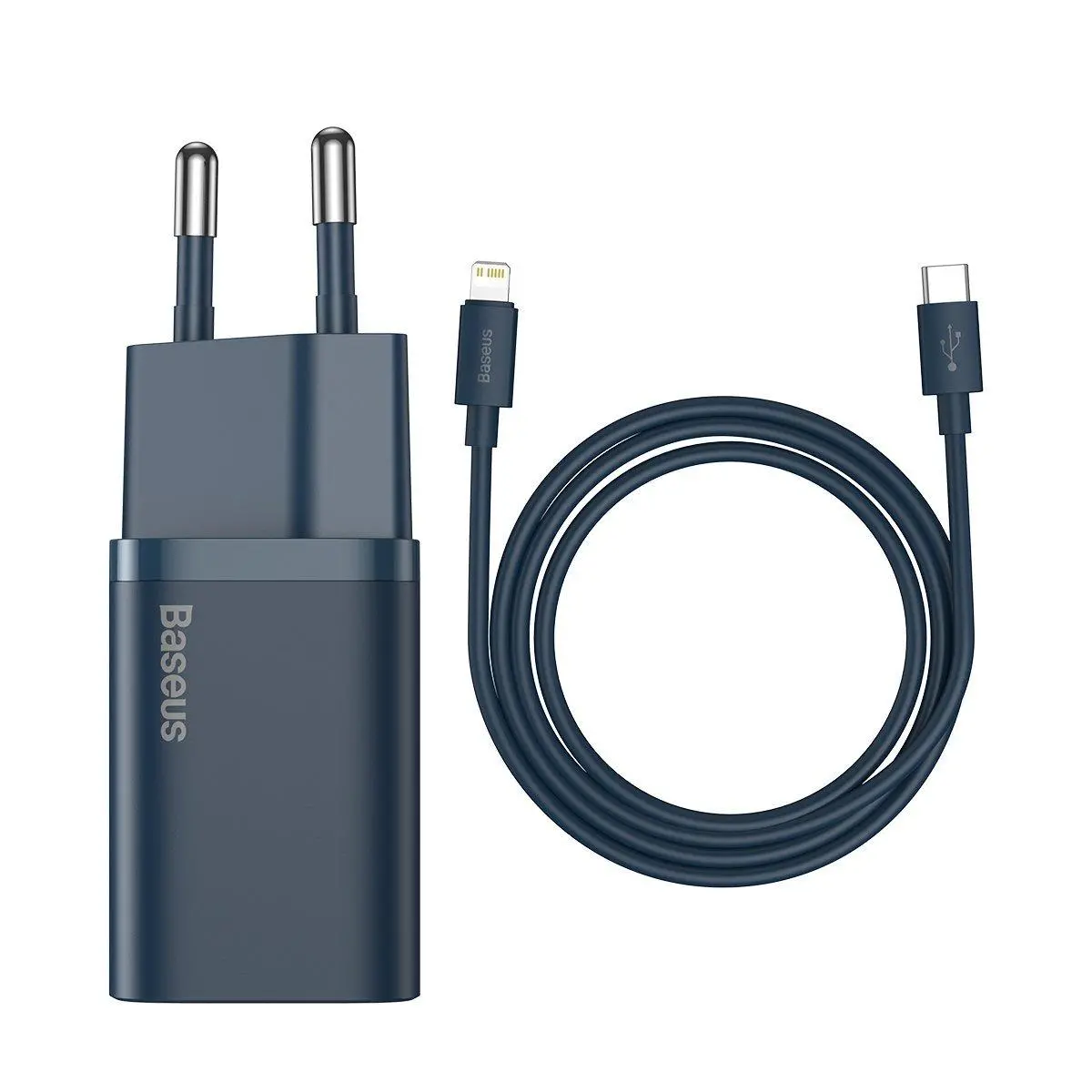 Ładowarka sieciowa Baseus TZCCSUP-B03 Super Si Quick Charger 1C 20W + kabel USB-C do Lightning 1m Niebieski