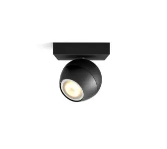 Oświetlenie punktowe Philips Hue White Ambiance Buckram 929003048701 Czarny