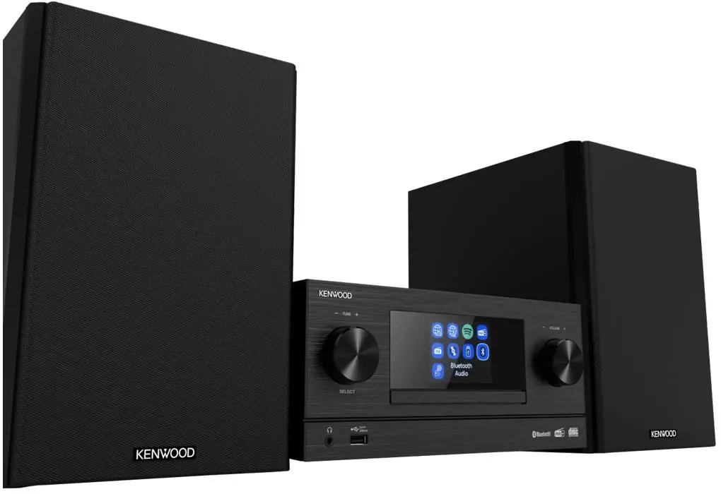 Wieża Kenwood M-9000S-B 100W Wi-Fi Bluetooth Radio FM, DAB+, Internetowe Czarny