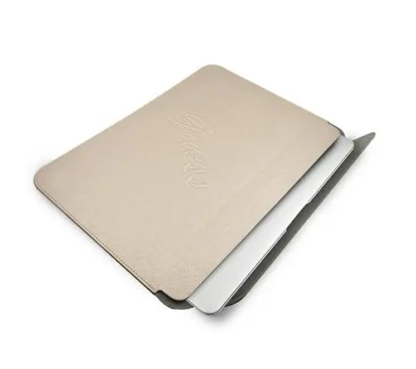 Guess GUCS13PUSASLG Saffiano Script  Złoty