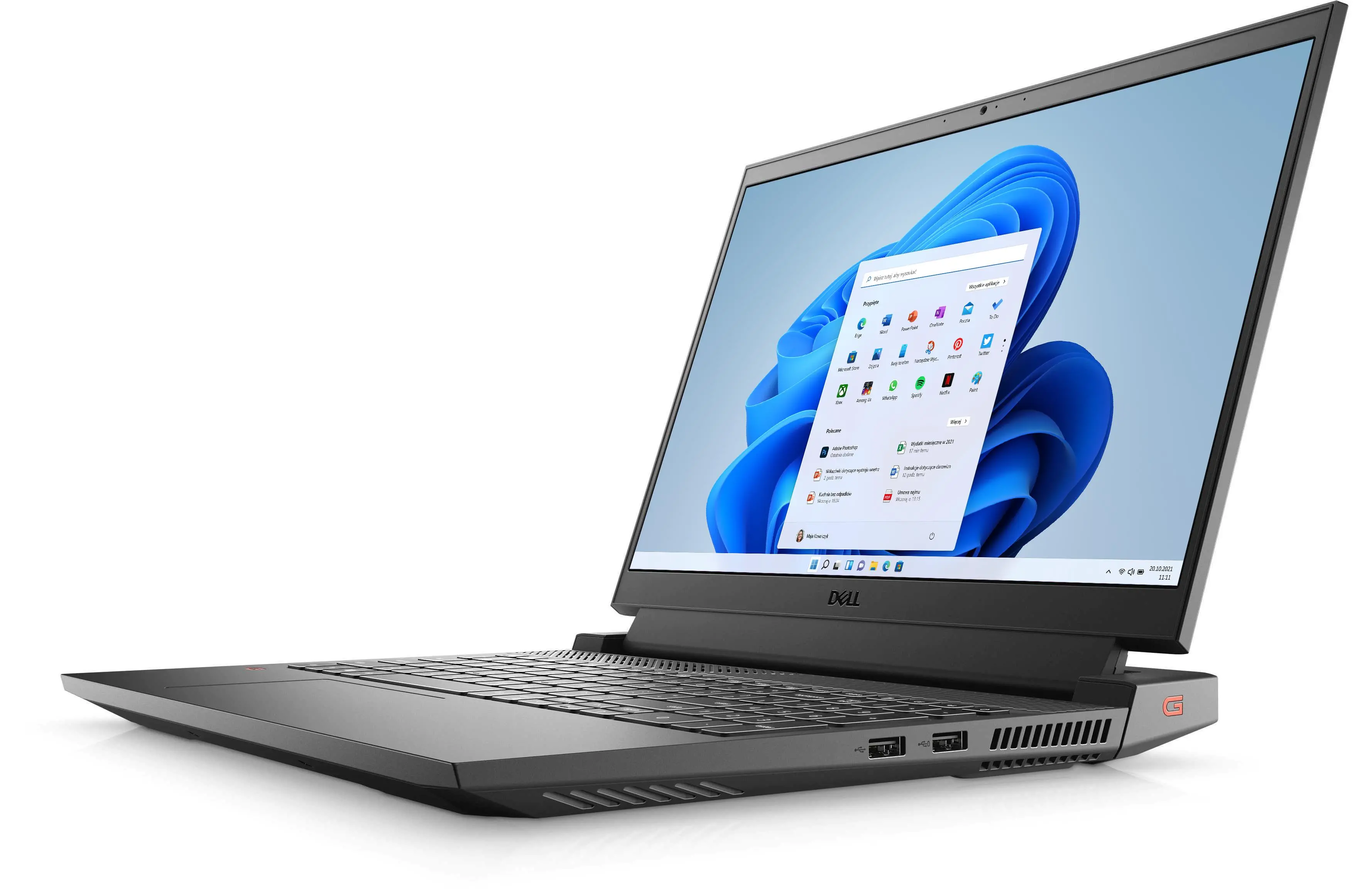 Laptop gamingowy Dell G15 5511-9137 15,6" 120Hz i5-11400H 16GB RAM 512GB Dysk SSD RTX3050Ti Win11 Czarny