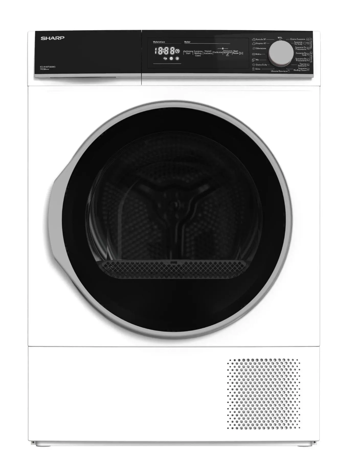 Suszarka Sharp KD-NHH7S8GW3-PL 56,3cm 7kg