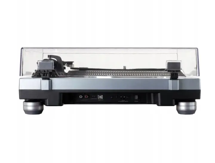 Gramofon Lenco L-3809ME Manualny Napęd bezpośredni Przedwzmacniacz Srebrny