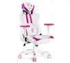 Fotel Diablo Chairs X-Ray Normal Size  Gamingowy do 150kg Skóra ECO Biało-różowy