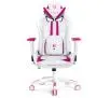 Fotel Diablo Chairs X-Ray Normal Size  Gamingowy do 150kg Skóra ECO Biało-różowy