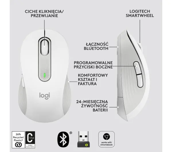 Logitech Signature M650 L Biały