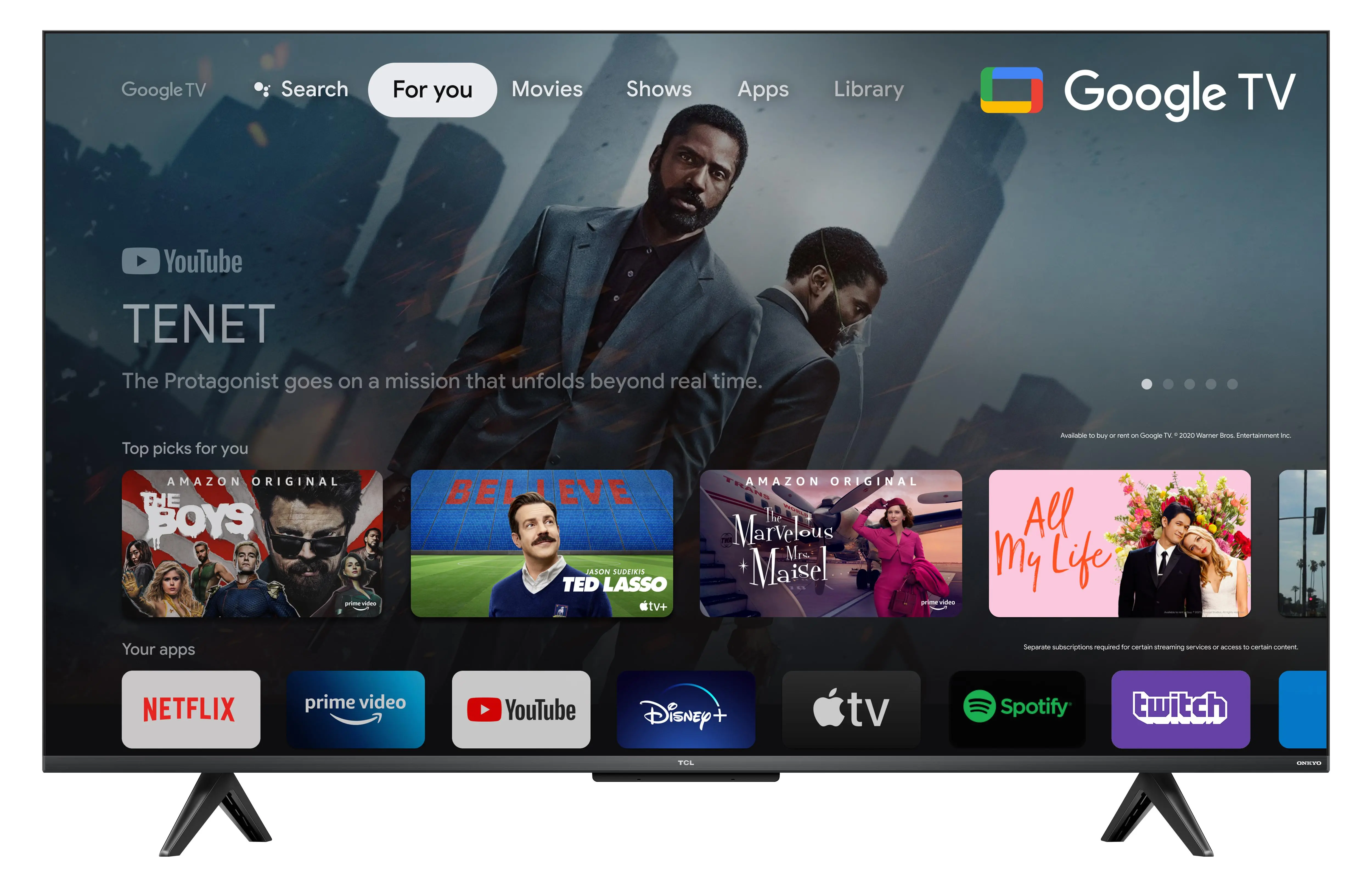 Amazon | TCL 43C635 43インチ 4K 液晶テレビ QLED採用 スマートテレビ(Google TV) 4Kチューナー内蔵 2022年モデル  | テレビ 通販