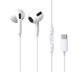 Słuchawki przewodowe Baseus Encok C17 Douszne Mikrofon Biały