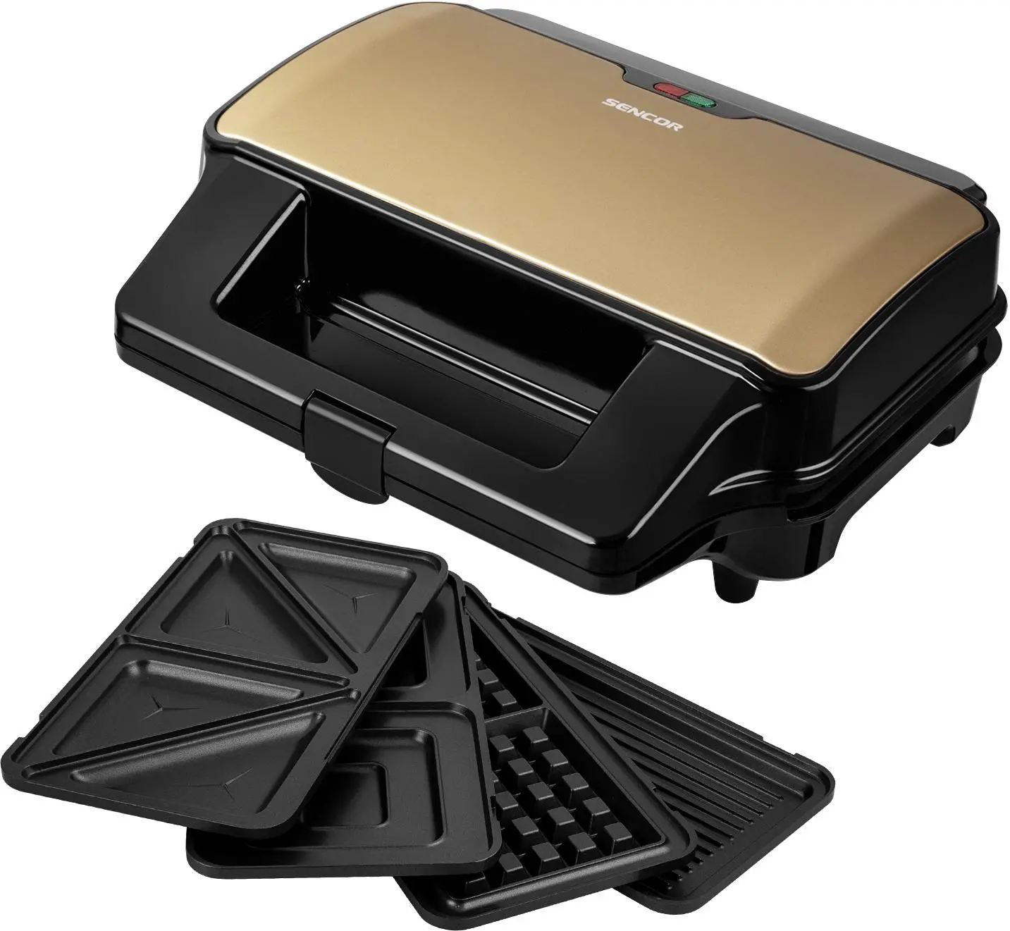 Opiekacz Sencor SSM 9977CH 3w1 Trójkąty Gofry Panini Kwadraty 900W