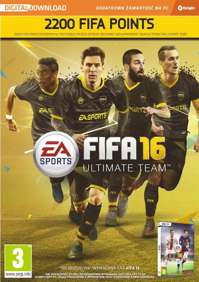 FIFA 16 2200 punktów Dodatek do gry na PC