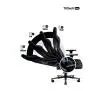 Fotel Diablo Chairs X-Player 2.0 Kids Size Dla dzieci do 120kg Skóra ECO Tkanina Czarny