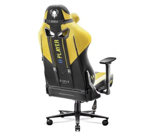 Diablo Chairs X-Player 2.0 King Size  Gamingowy do 160kg Skóra ECO Tkanina Dark Sunflower - Kup na Raty - RRSO 0%