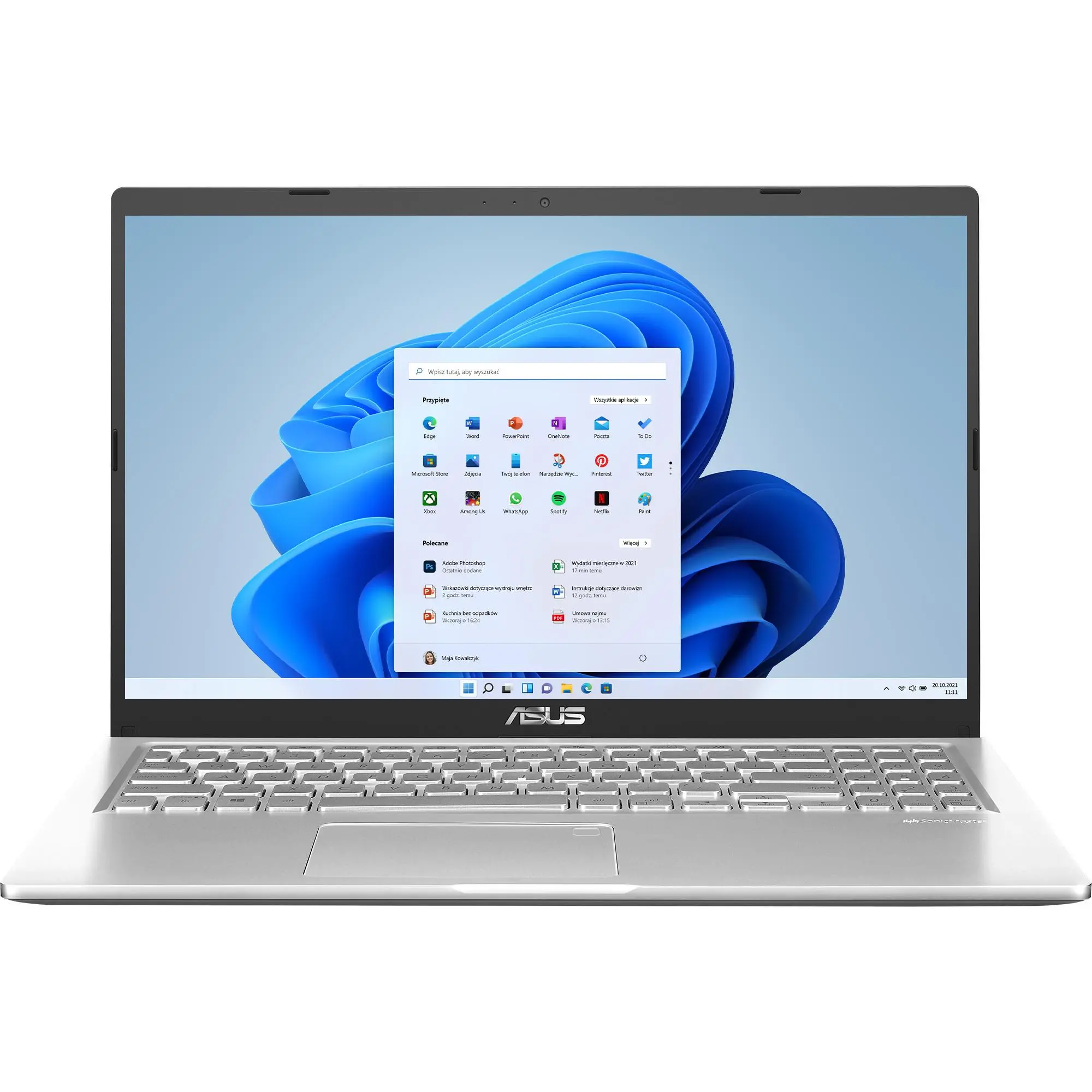 Laptop ASUS X515JA-BQ1997W 15,6" i5-1035G1 8GB RAM 512GB Dysk SSD Win11 Srebrny