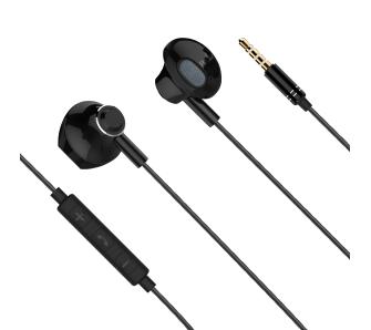 Słuchawki przewodowe Kruger & Matz KMPB2-B Douszne Mikrofon Czarny
