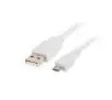 Kabel Lanberg USB 2,0 M do microUSB 1,8m Biały