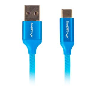 Kabel Lanberg USB do USB-C 1m Niebieski