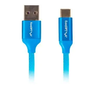 Kabel Lanberg USB do USB-C 1m Niebieski