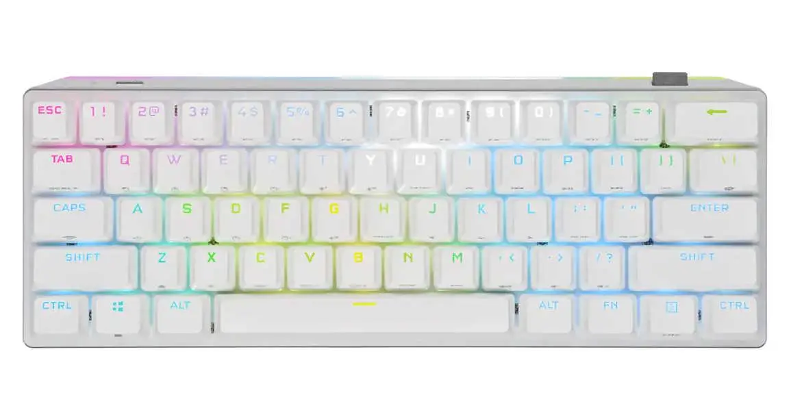 Klawiatura mechaniczna Corsair K70 Pro Mini Wireless Cherry MX Red Switch  Biały