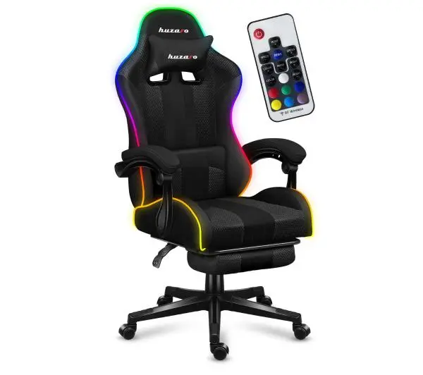Huzaro Force 4.7 RGB Mesh Gamingowy  do 140kg Tkanina Czarny - Kup na Raty - RRSO 0%
