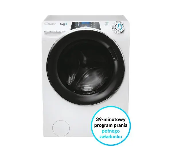 Candy RapidO Pro RP 5106BWMBC/1-S 10kg 1500obr/min Zdalne sterowanie - DRUGI -30%, ALBO 5-TY ZA 1ZŁ - Kup na Raty - RRSO 0%