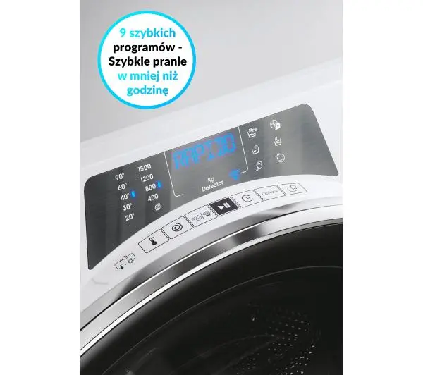 Candy RapidO Pro RP 5106BWMBC/1-S 10kg 1500obr/min Zdalne sterowanie - DRUGI -30%, ALBO 5-TY ZA 1ZŁ - Kup na Raty - RRSO 0%