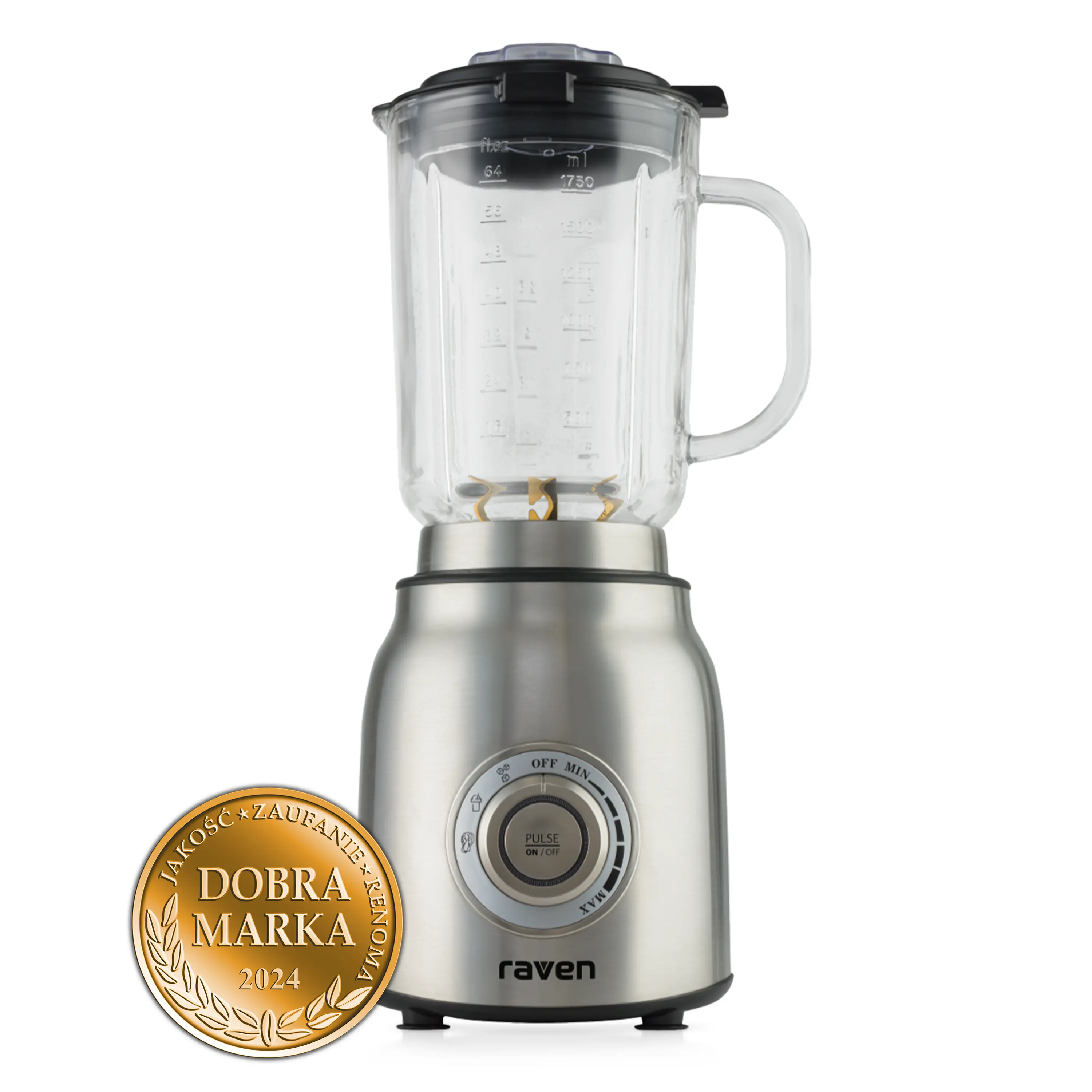 Blender kielichowy Raven EBK007X 1,75l Szklany Kruszenie lodu Programy automatyczne 1200 W