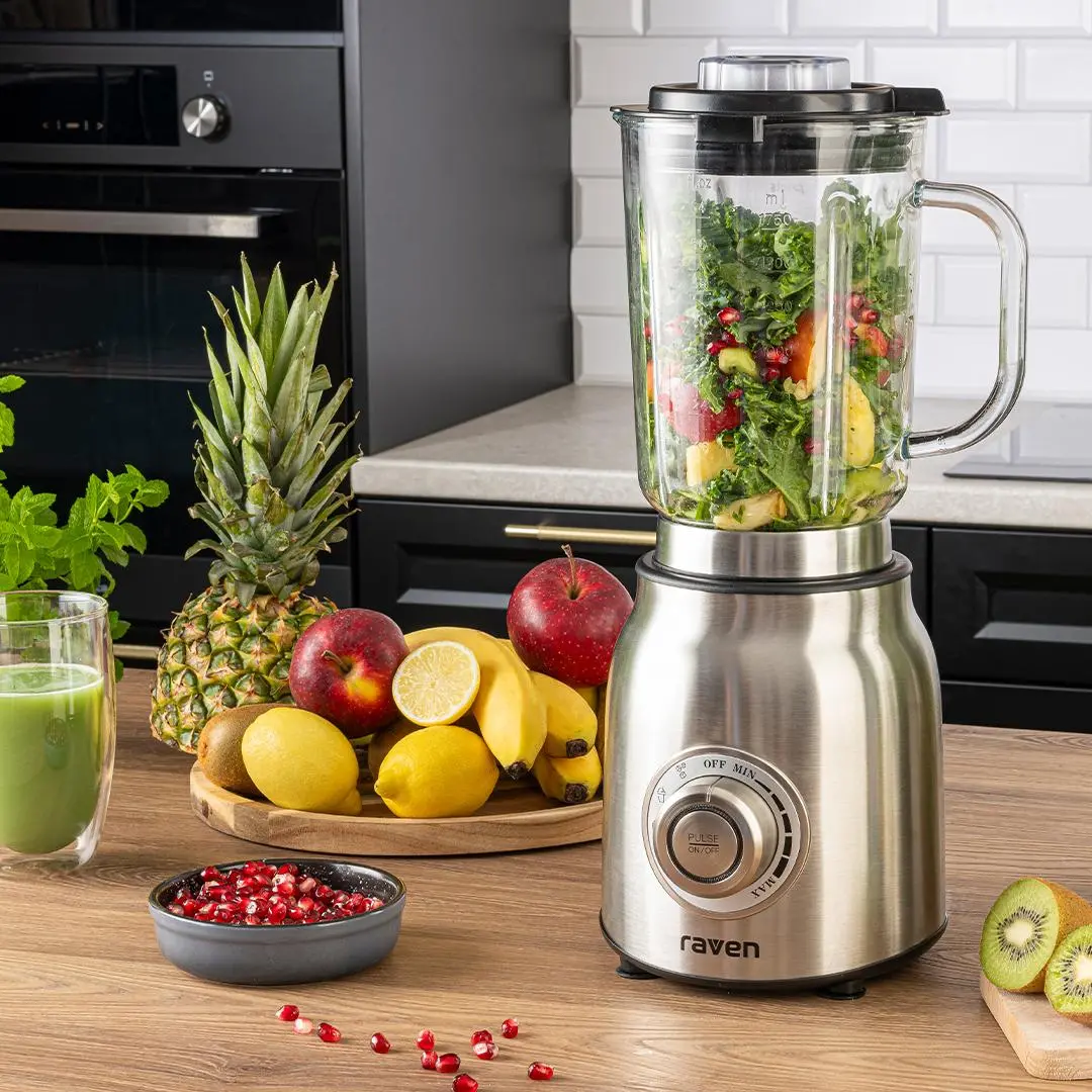 Blender kielichowy Raven EBK007X 1,75l Szklany Kruszenie lodu Programy automatyczne 1200 W
