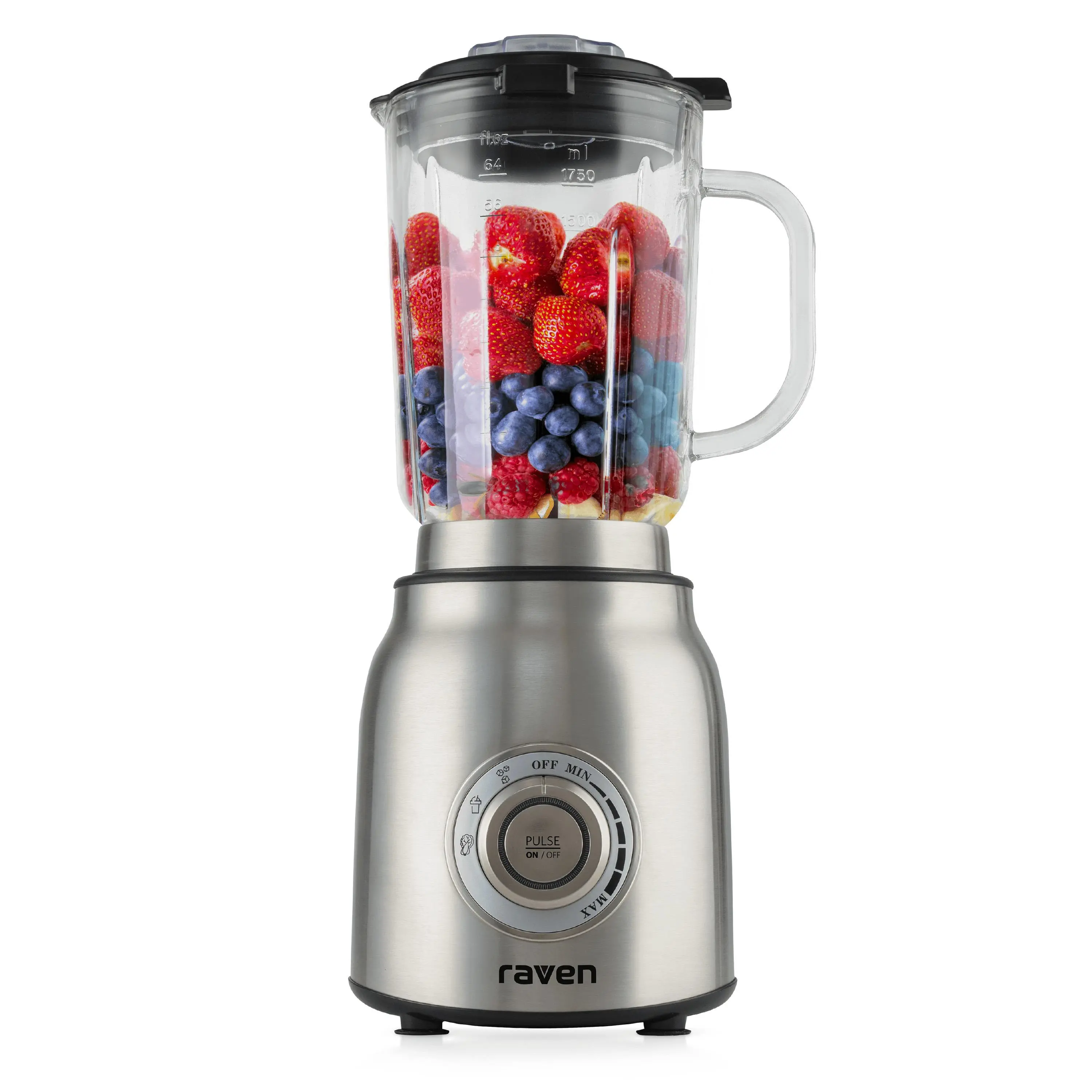 Blender kielichowy Raven EBK007X 1,75l Szklany Kruszenie lodu Programy automatyczne 1200 W