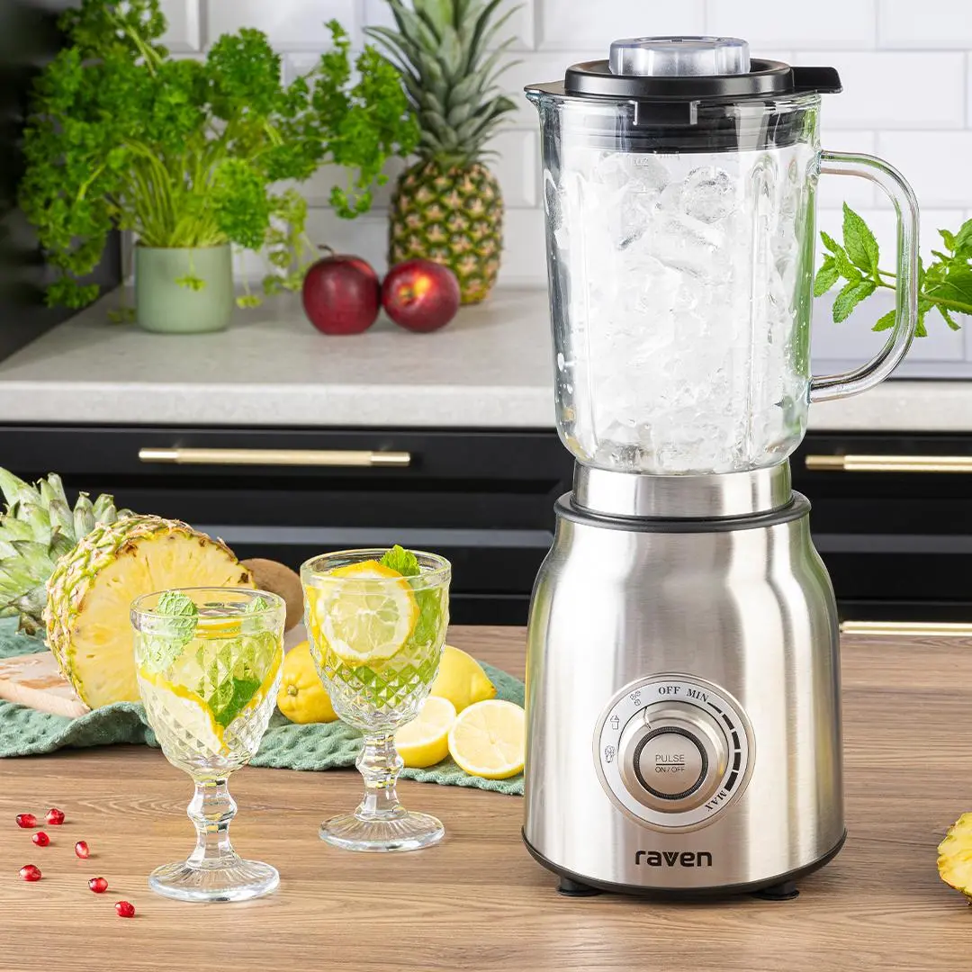 Blender kielichowy Raven EBK007X 1,75l Szklany Kruszenie lodu Programy automatyczne 1200 W