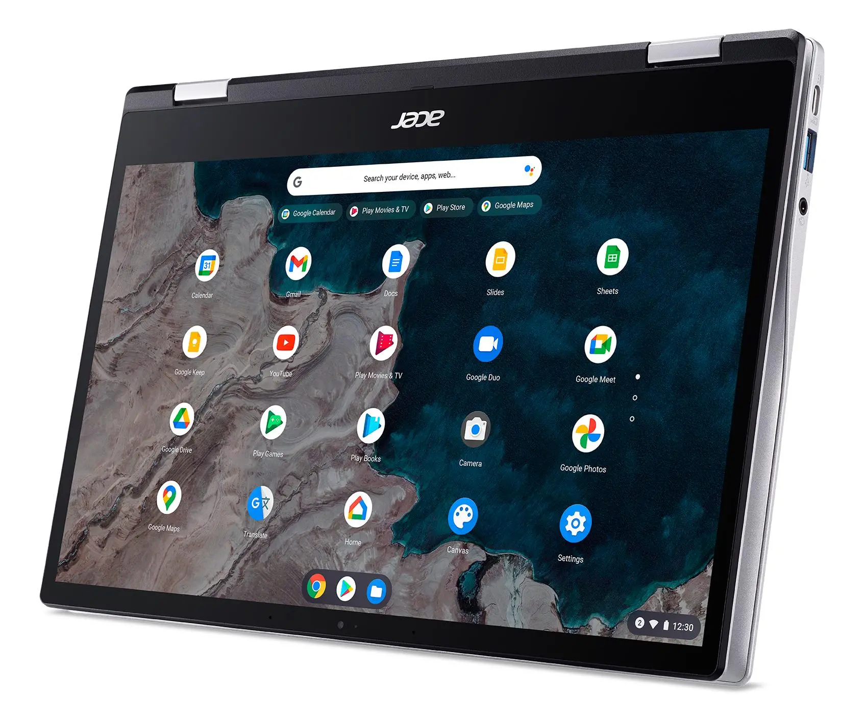 Laptop 2w1 Acer Chromebook Spin 513 CP513-1H-S2PE 13,3" Snapdragon 7c 8GB RAM 64GB Dysk ChromeOS Srebrny