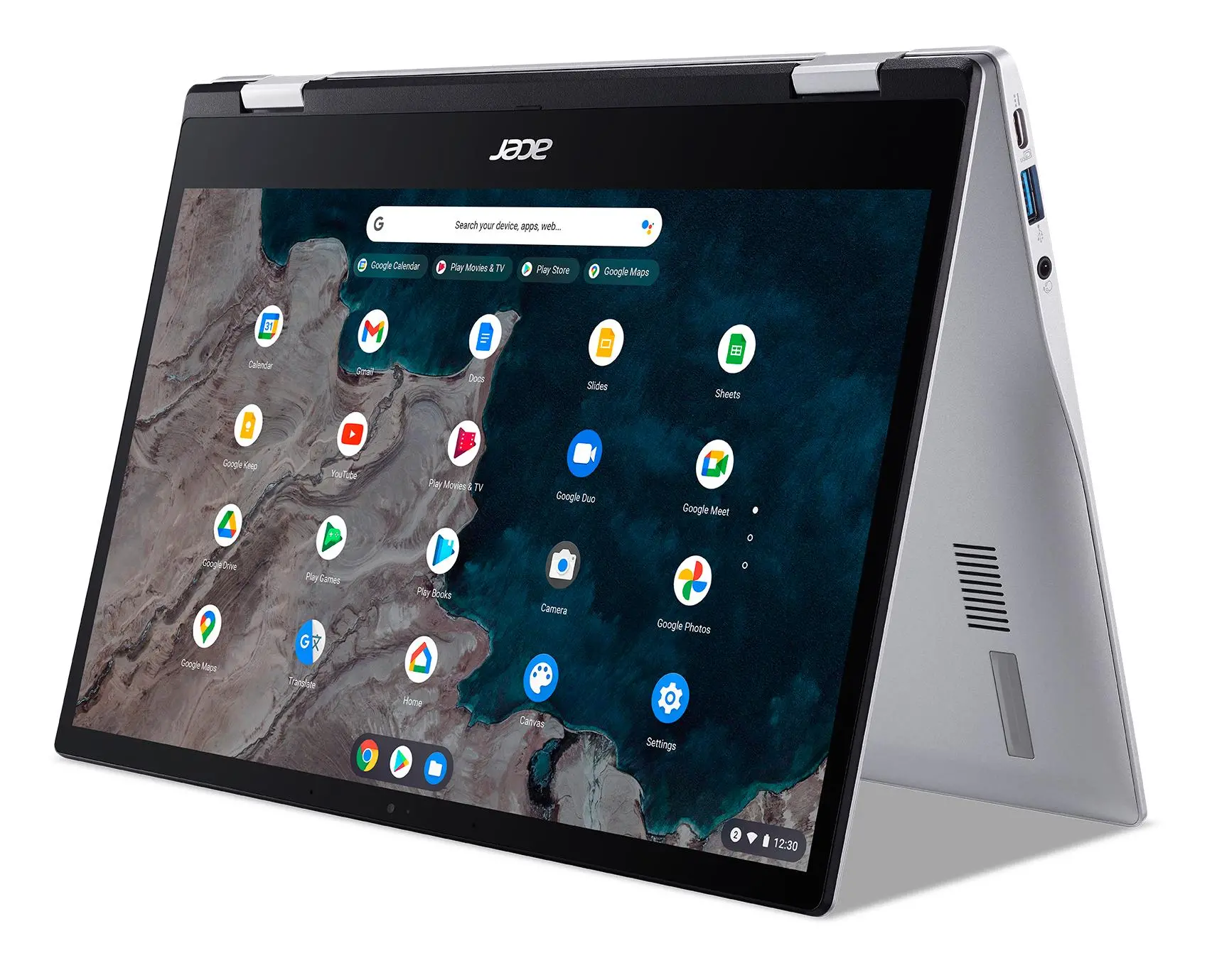 Laptop 2w1 Acer Chromebook Spin 513 CP513-1H-S2PE 13,3" Snapdragon 7c 8GB RAM 64GB Dysk ChromeOS Srebrny