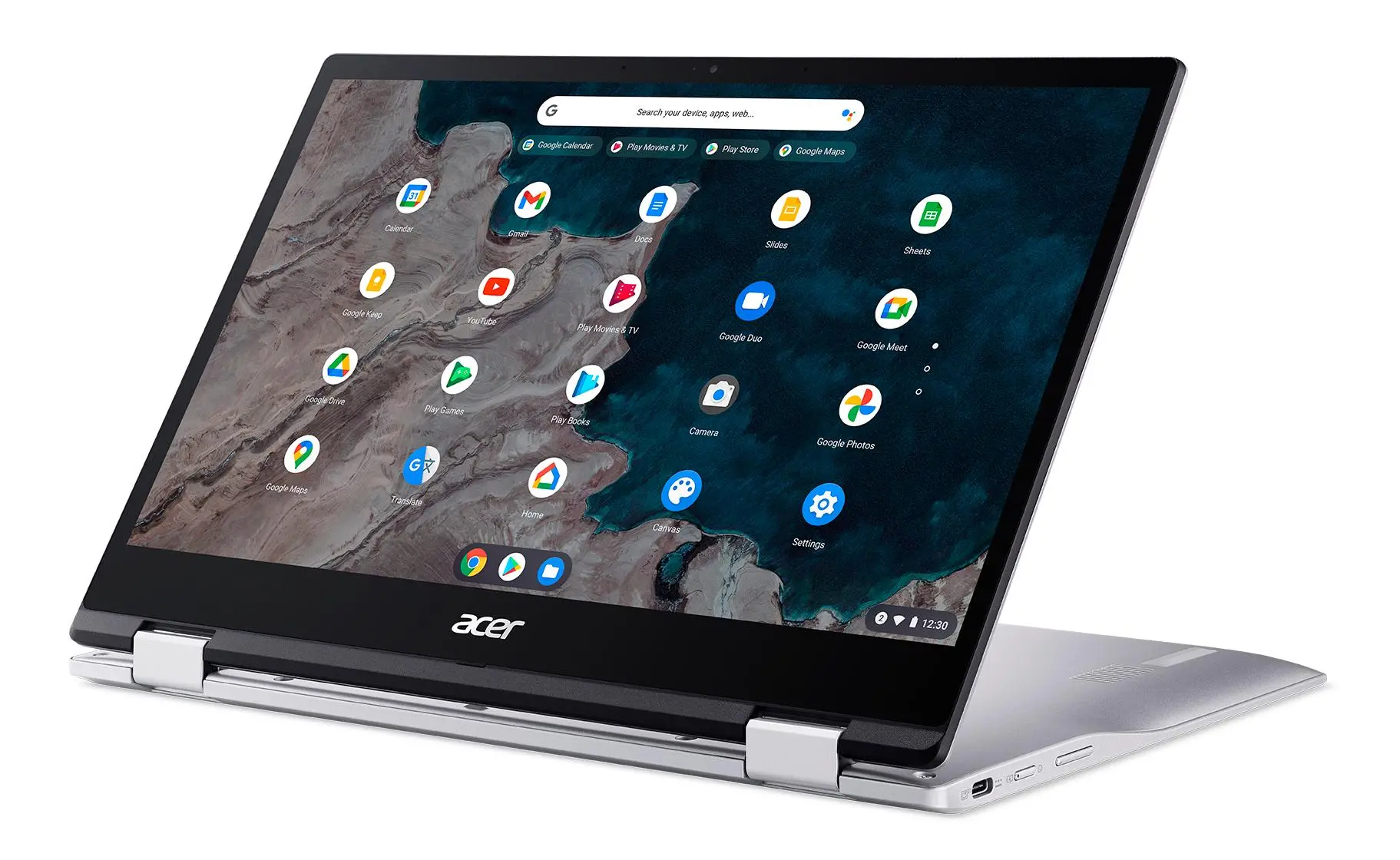 Laptop 2w1 Acer Chromebook Spin 513 CP513-1H-S2PE 13,3" Snapdragon 7c 8GB RAM 64GB Dysk ChromeOS Srebrny