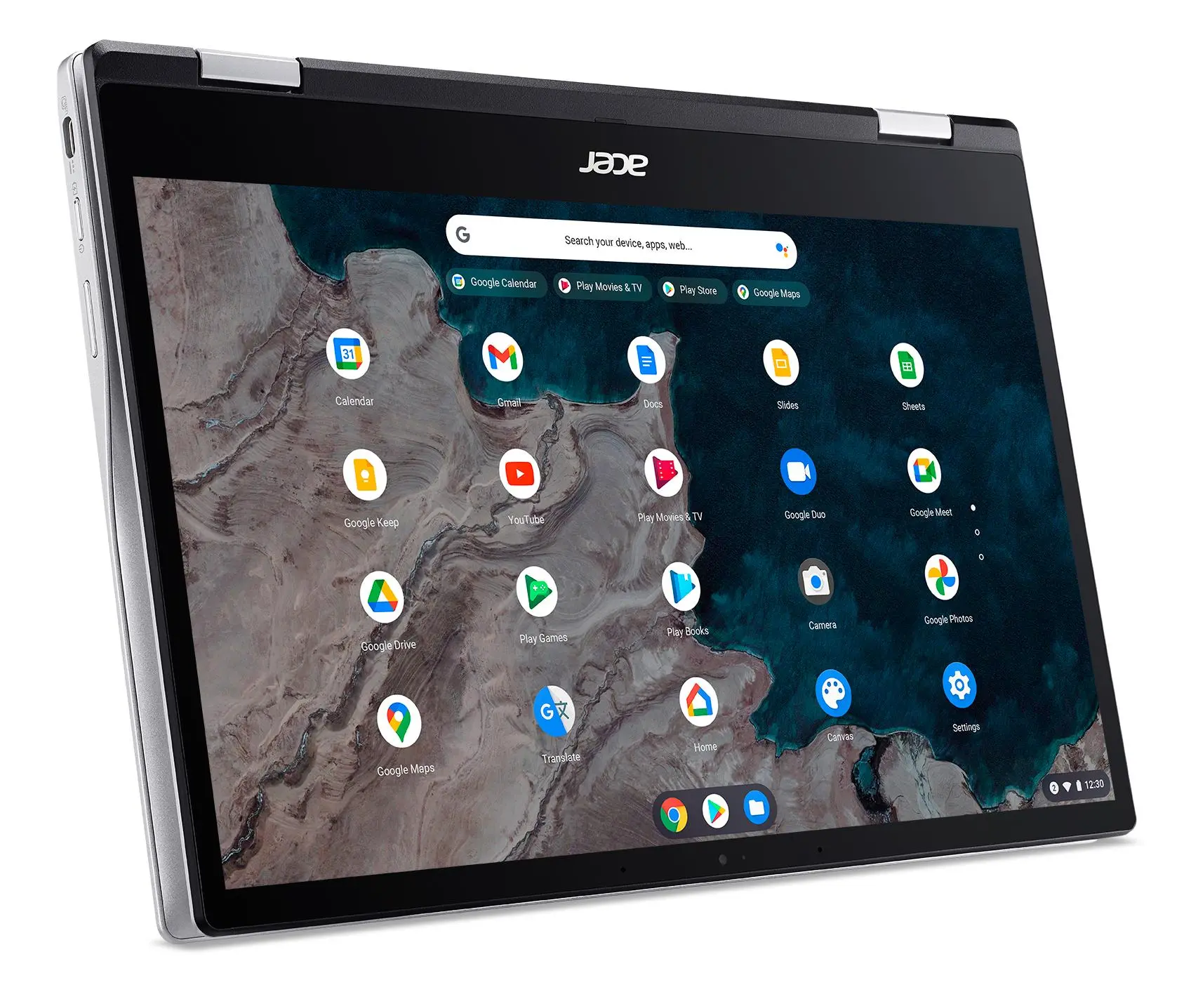 Laptop 2w1 Acer Chromebook Spin 513 CP513-1H-S2PE 13,3" Snapdragon 7c 8GB RAM 64GB Dysk ChromeOS Srebrny