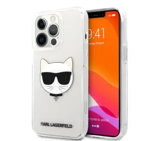 Karl Lagerfeld Choupette Head KLHCP13XCTR do iPhone 13 Pro Max Przezroczysty