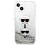 Etui Karl Lagerfeld Liquid Glitter Karl&Choupette Head KLHCP13SKICGLS do iPhone 13 mini