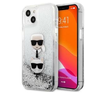 Etui Karl Lagerfeld Liquid Glitter Karl&Choupette Head KLHCP13SKICGLS do iPhone 13 mini