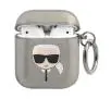 Etui na słuchawki Karl Lagerfeld KLA2UKHGK Glitter Karl`s Head AirPods Cover Czarny