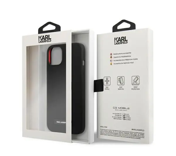 Karl Lagerfeld Silicone Plaque KLHCP13MSLMP1K do iPhone 13