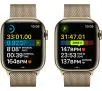 Smartwatch Apple Watch Series 8 GPS - Cellular 45mm koperta ze stali nierdzewnej złoty - bransoletka mediolańska złoty