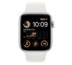 Smartwatch Apple Watch SE 2gen GPS koperta 44mm z aluminium Srebrny pasek sportowy Biały