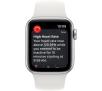 Smartwatch Apple Watch SE 2gen GPS koperta 44mm z aluminium Srebrny pasek sportowy Biały