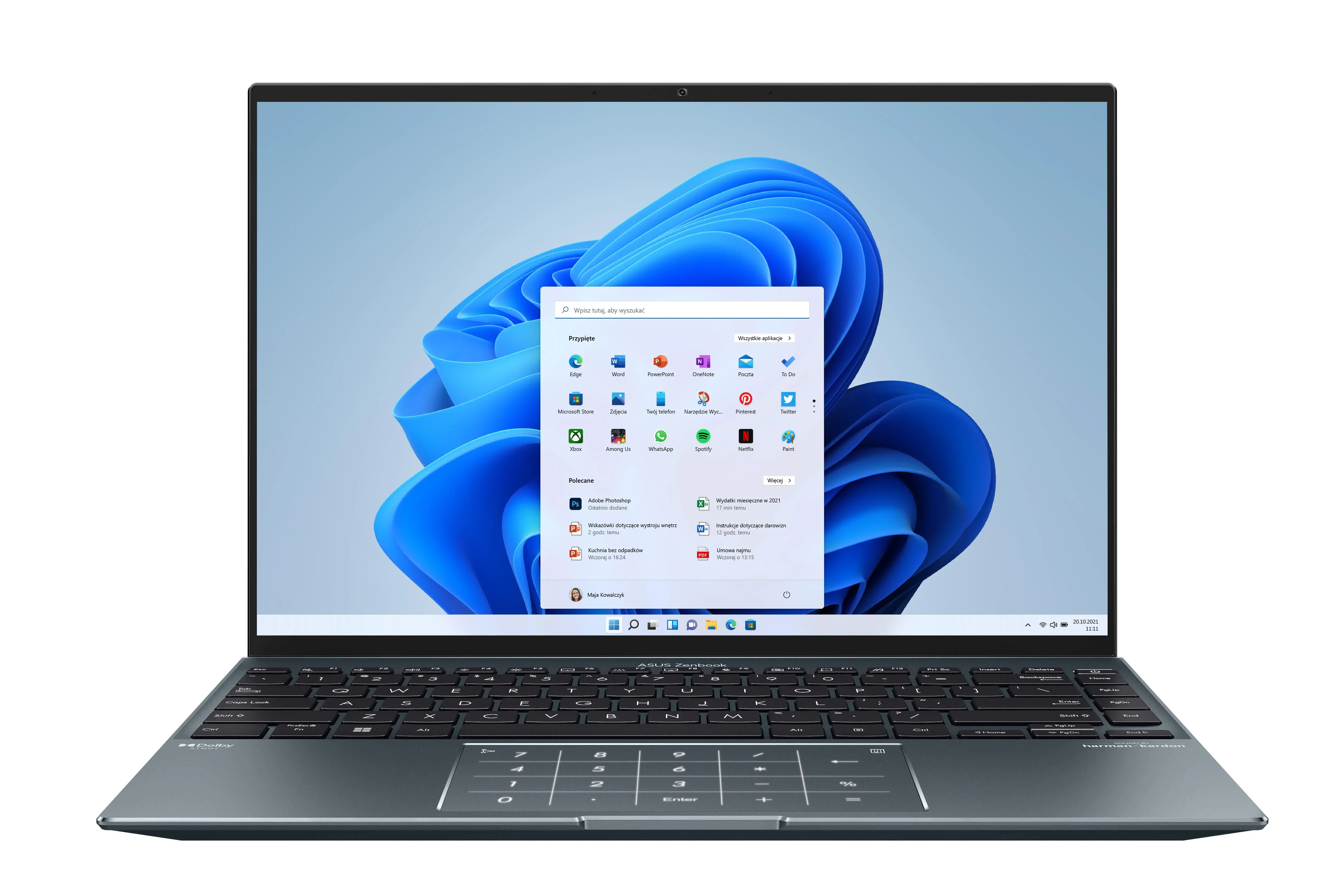 Laptop 2w1 ASUS Zenbook 14X OLED UX5401ZA-KN044W 14" i7-12700H 16GB RAM 1TB Dysk SSD Win11 Szary