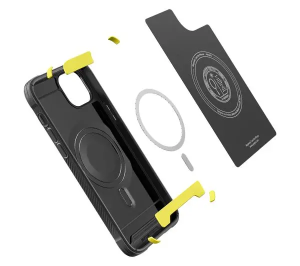 Spigen Rugged Armor Mag z MagSafe do iPhone 14 czarne matowe