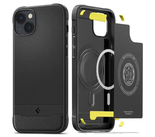 Spigen Rugged Armor Mag z MagSafe do iPhone 14 czarne matowe