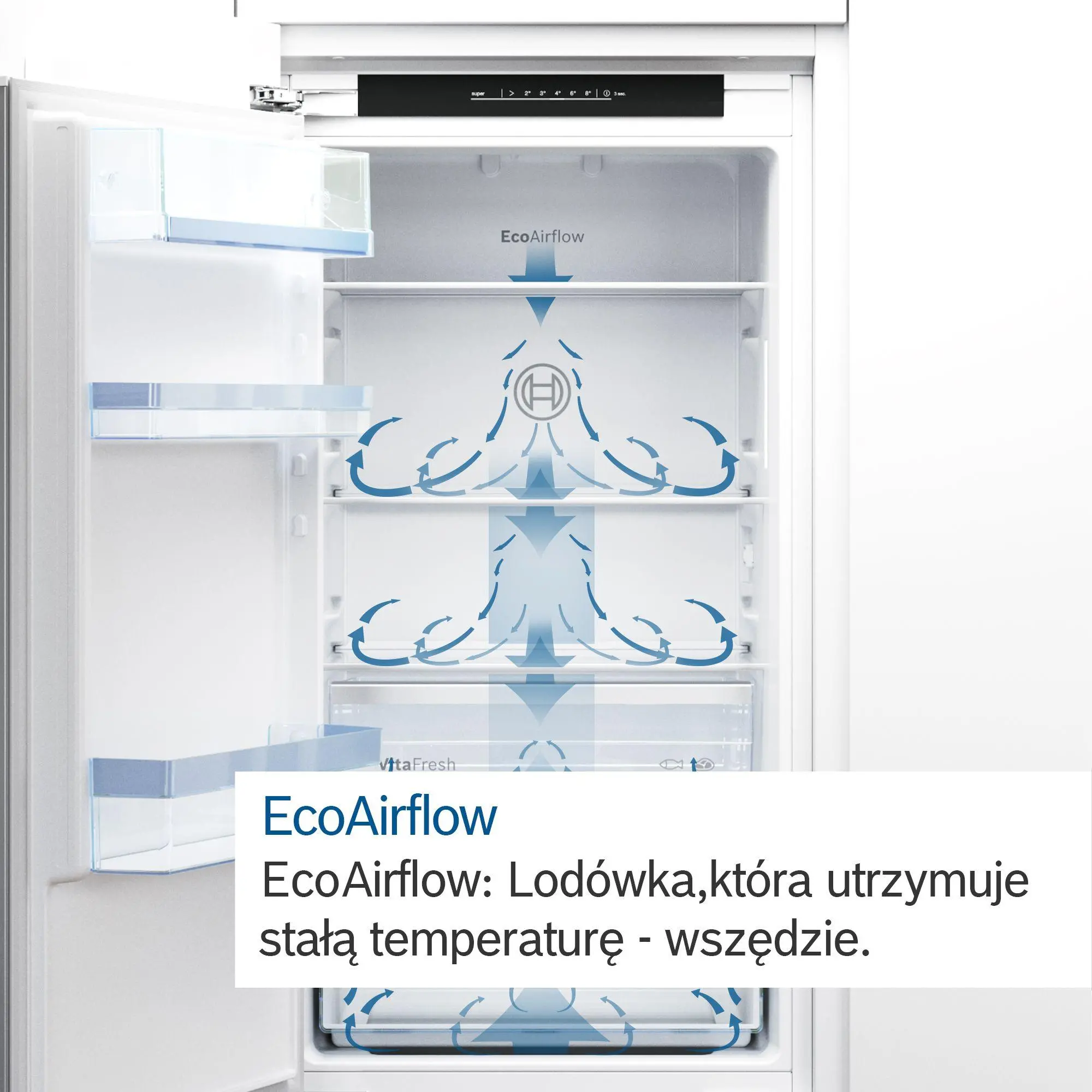 Lodówka Bosch KIL22NSE0 87,4cm Szuflada z kontrolą wilgotności