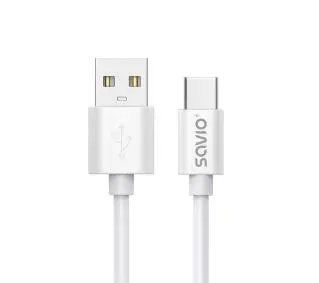 Savio CL-168 USB-A-USB-C 2A 3m Biały