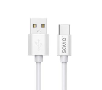 Kabel Savio CL-168 USB-A-USB-C 2A 3m Biały