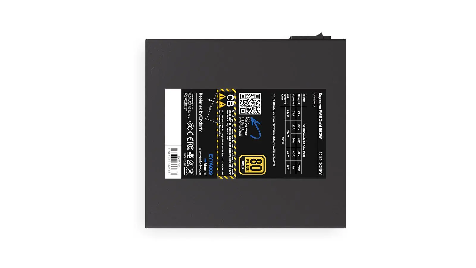 Zasilacz Endorfy Supremo FM5 850W 80+ Gold Czarny
